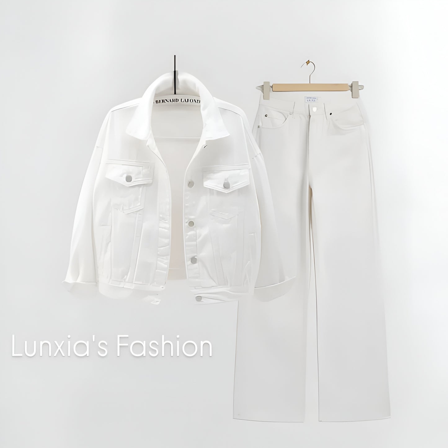 CROP TOP WITH JEANS WIDE LEG PANT