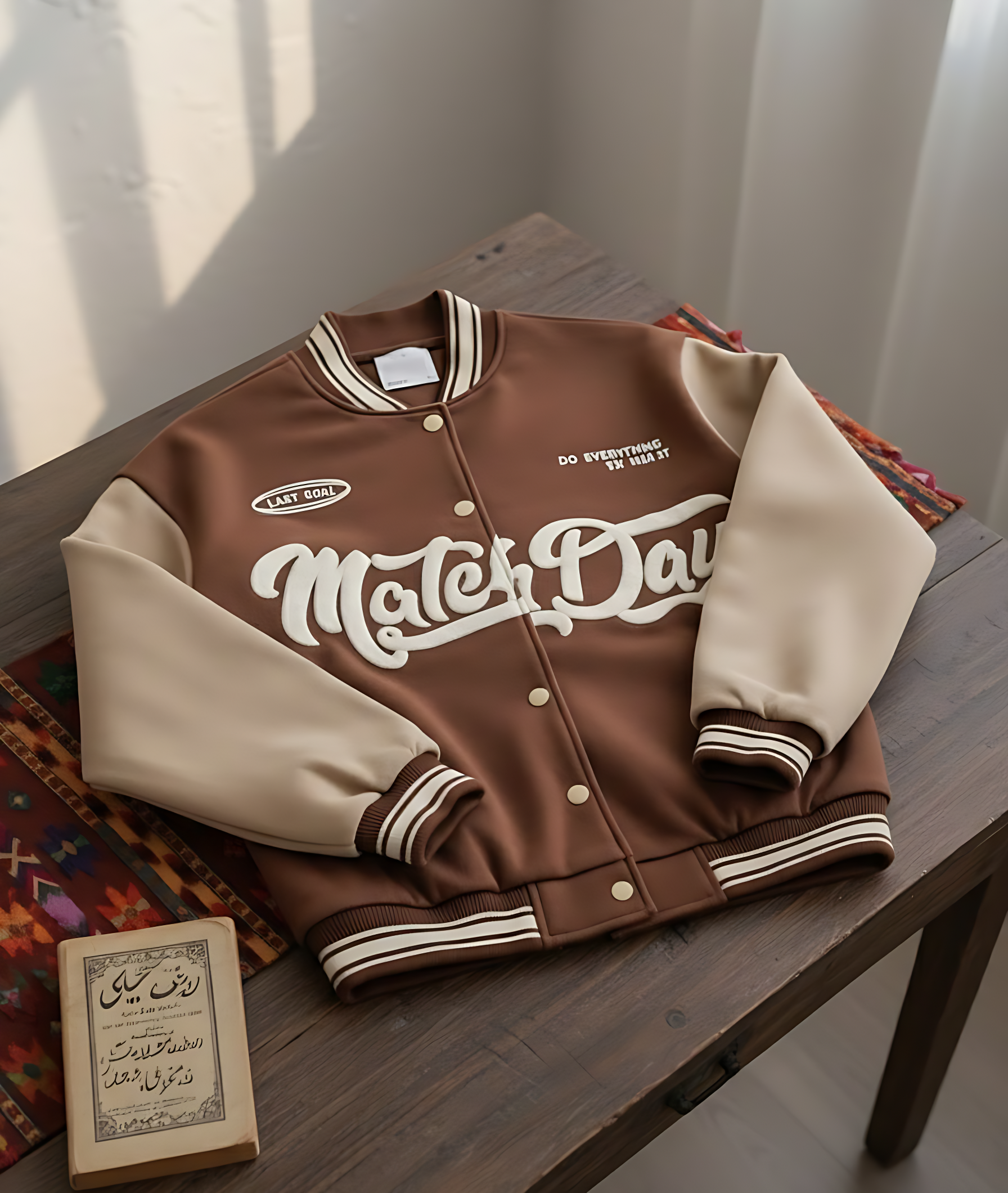 PRINTED BASEBALL JACKET