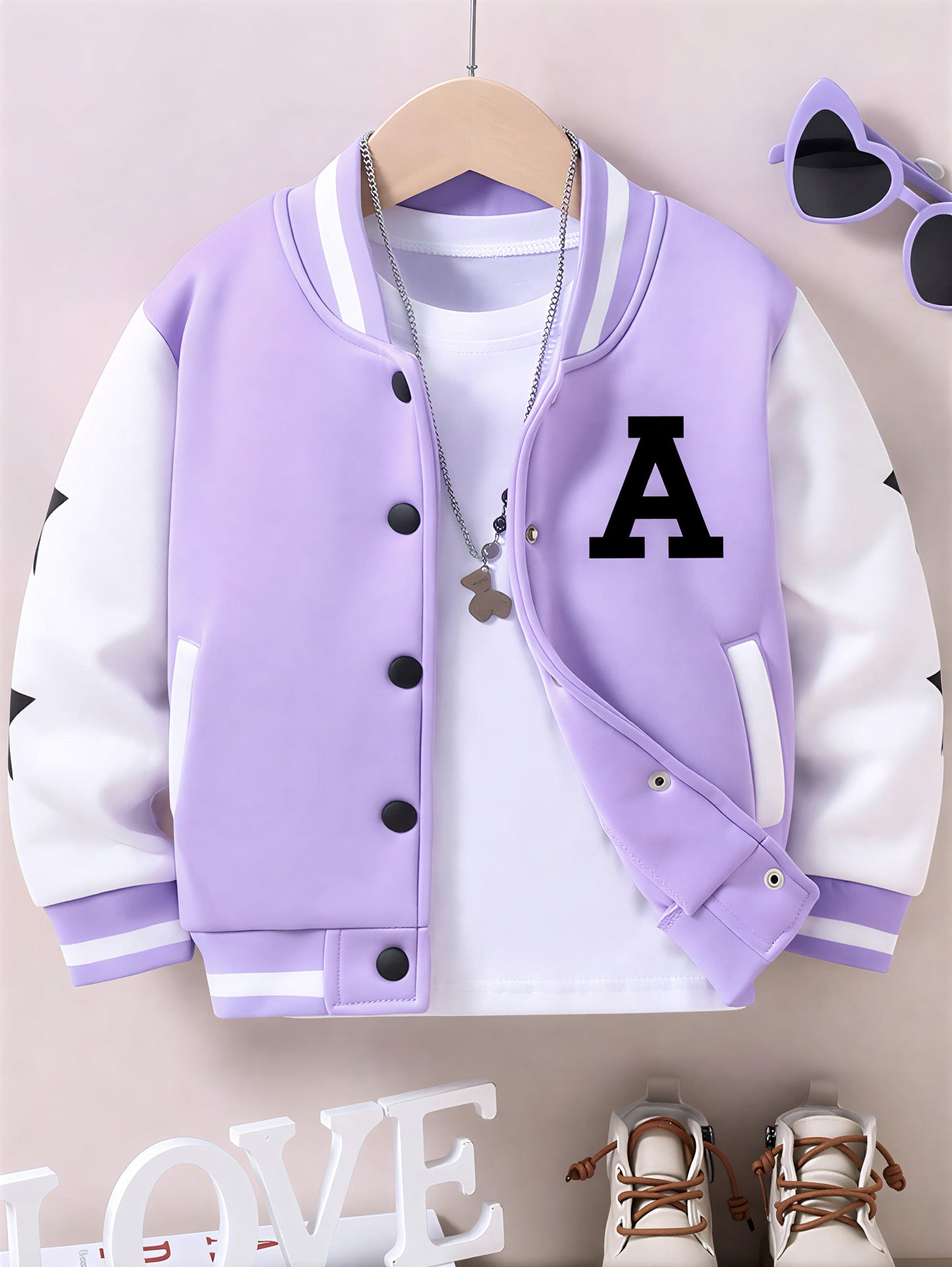 PRINTED BASEBALL JACKET