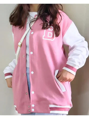 PRINTED BASEBALL JACKET