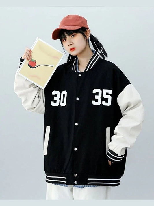 PRINTED BASEBALL JACKET