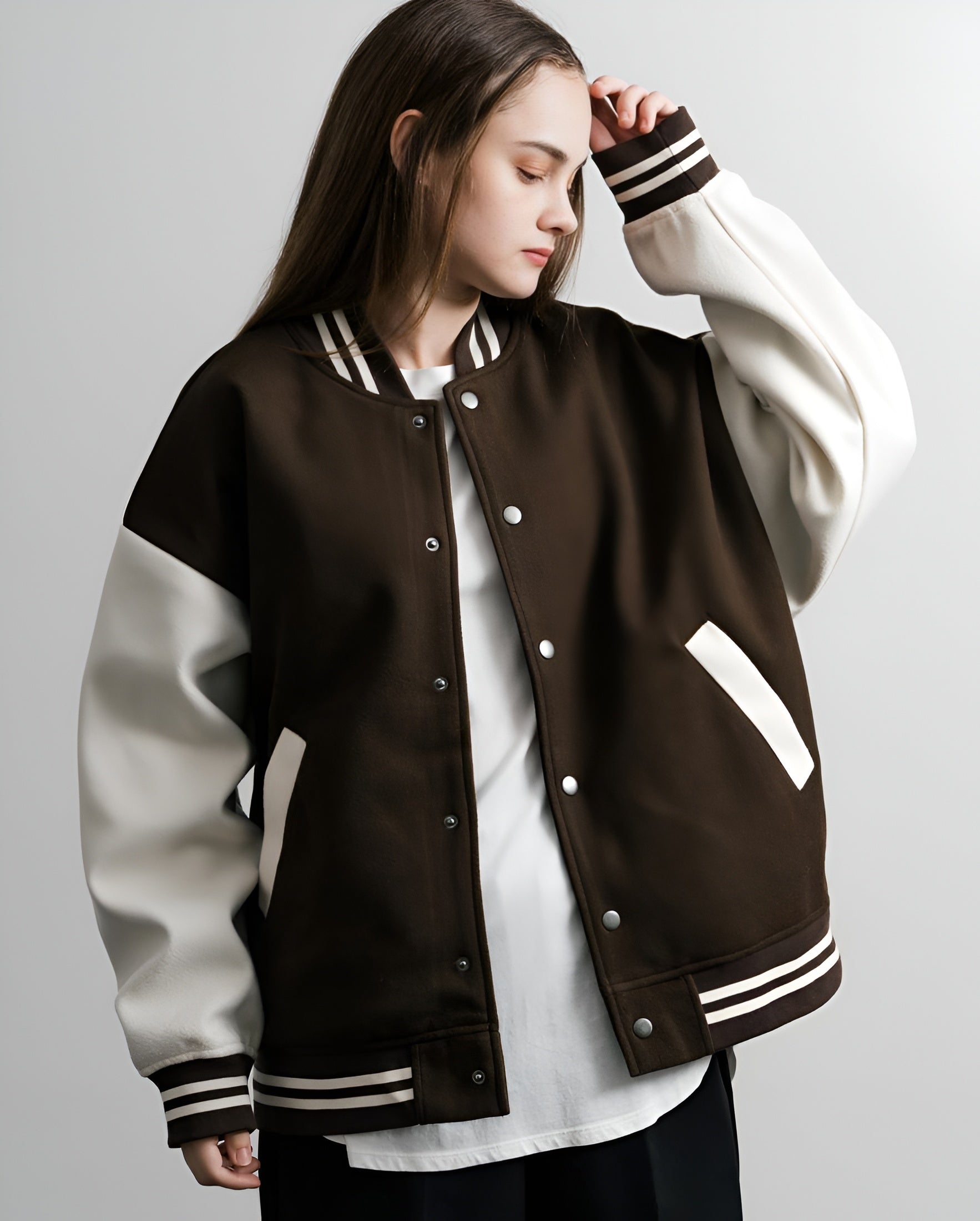 PRINTED BASEBALL JACKET