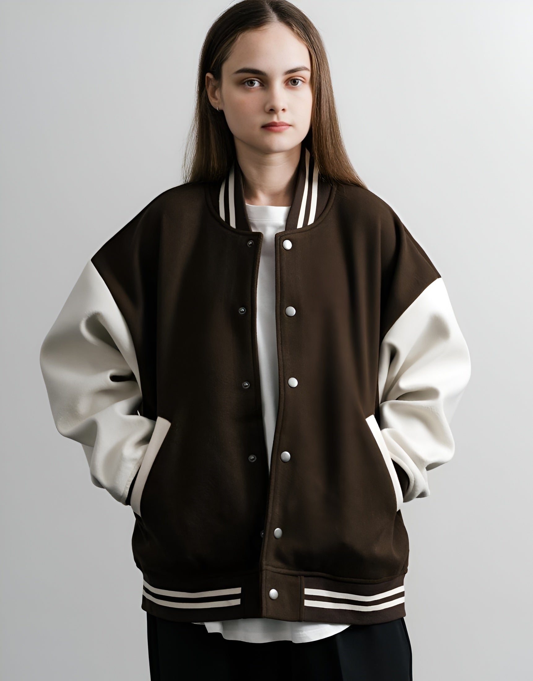 PRINTED BASEBALL JACKET