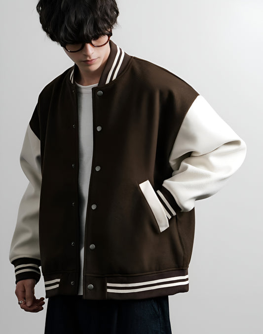 PRINTED BASEBALL JACKET