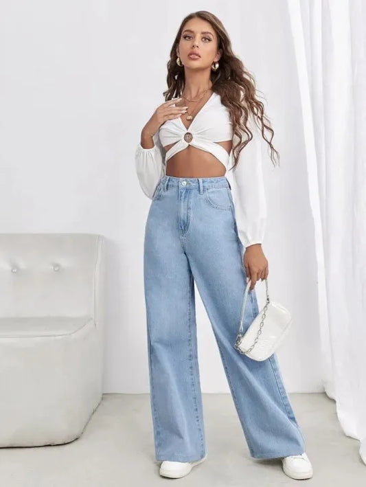 Women Wide Leg Denim jeans