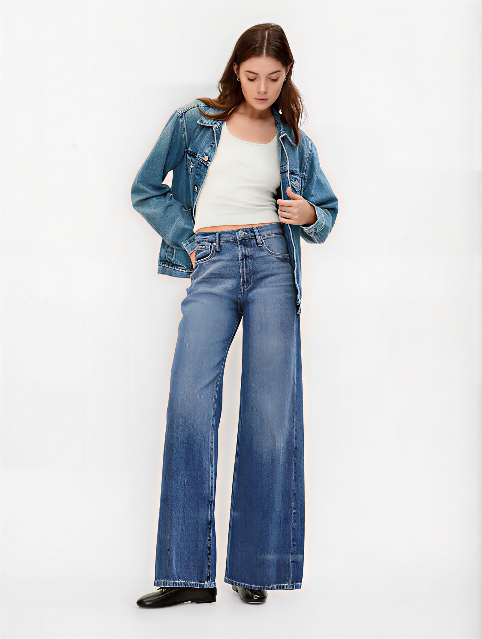 Women Wide Leg Denim jeans