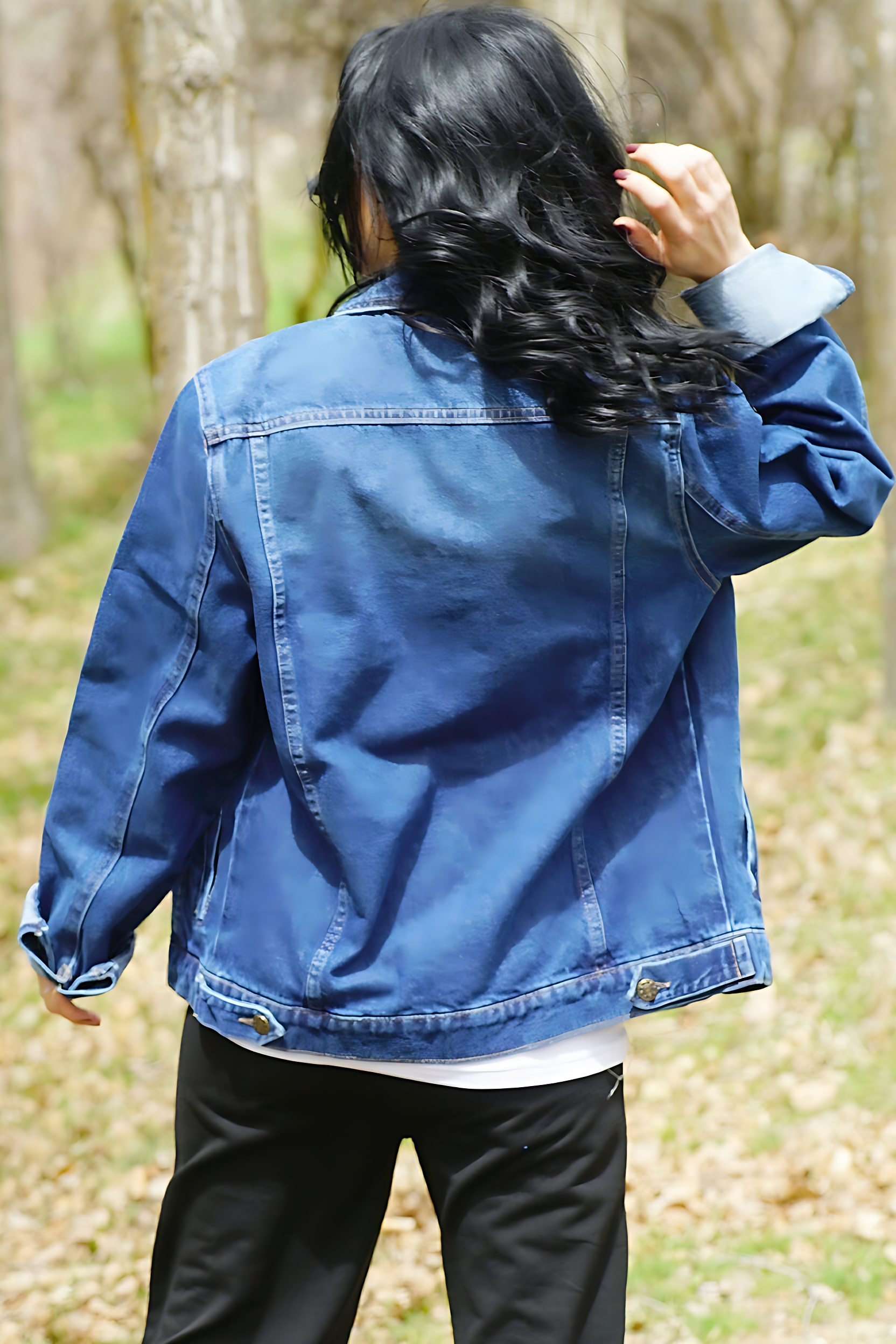 Couple Denim Jacket Classic Cotton Faux Fur Lined Button Up Denim Jean Trucker Jacket