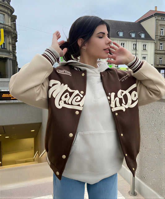 PRINTED BASEBALL JACKET