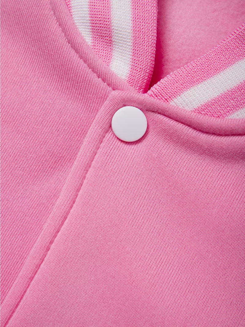 PRINTED BASEBALL JACKET