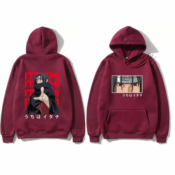 ITACHI ANIME PRINTED HOODIE